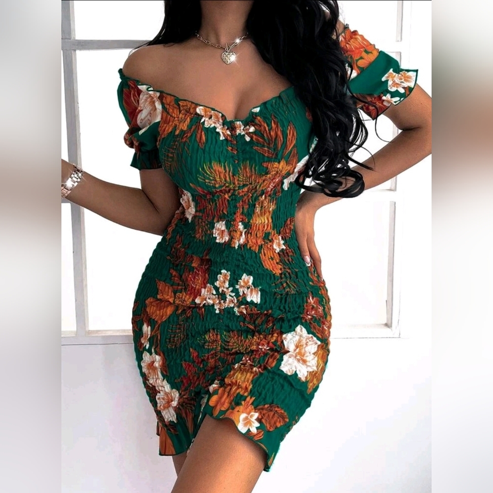 Vestido Ajustado Floral
